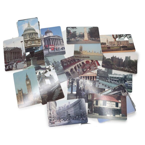 Vintage 80s Fax Pax London UK Info Picture Cards Big Ben Buckingham Palace - Picture 2 of 16